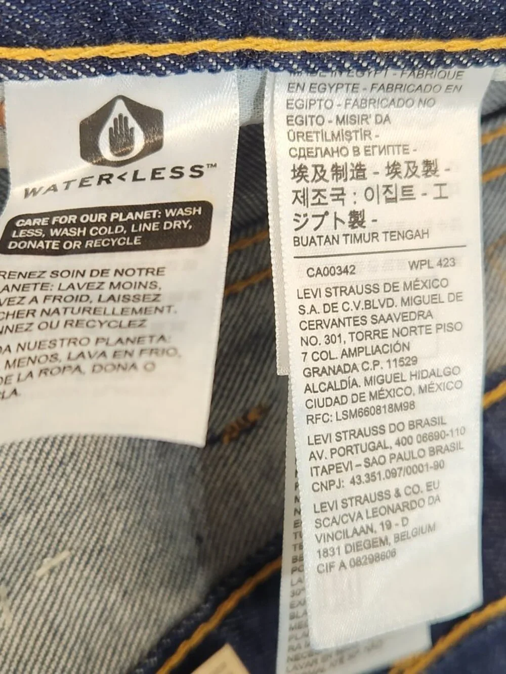 Levi’s 501 Original Men’s Big & Tall Jeans 52x30 NWT Dark Wash Blue Stretch